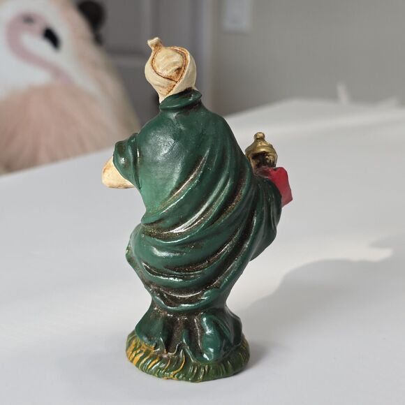 Vintage Italian Nativity Chalkware Wiseman Figure Italy - Picture 3 of 5